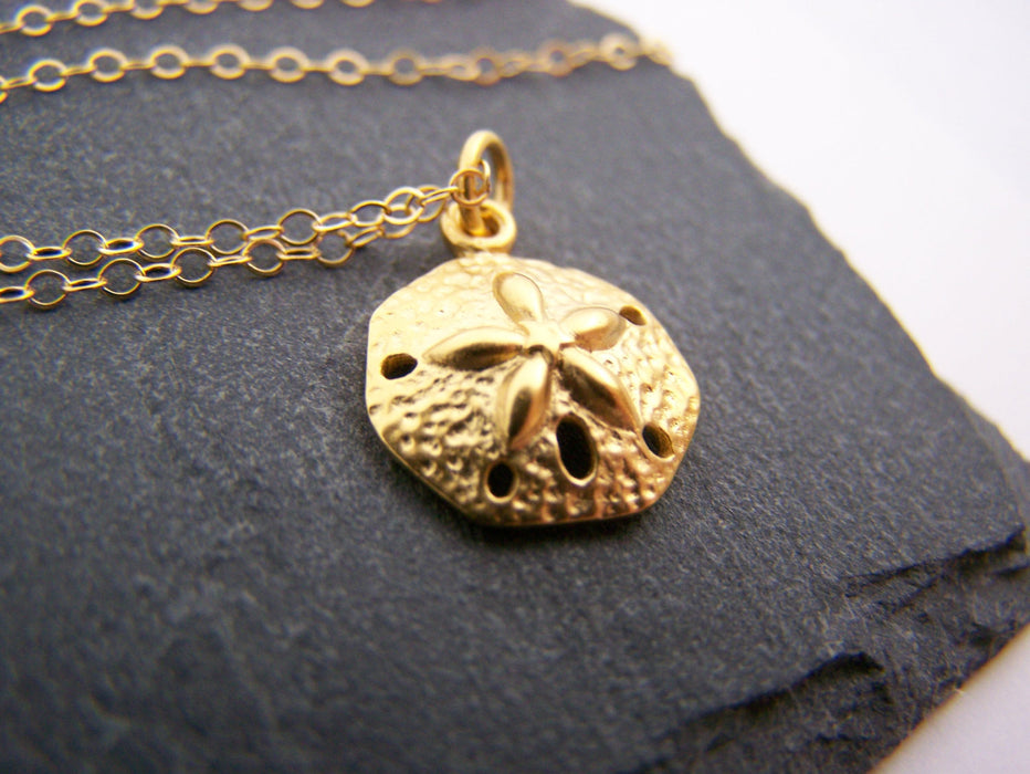 Sand Dollar Charm 14k Gold Fill Necklace