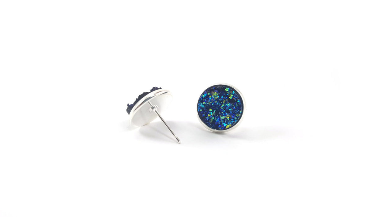 Sparkling Faux Druzy Stud Earrings