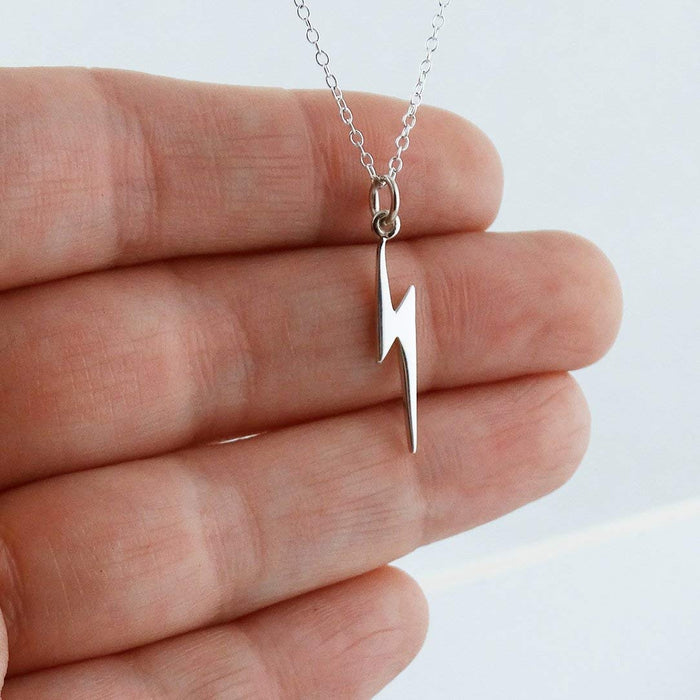 Lightning Bolt Sterling Silver Necklace